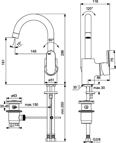 Смеситель Ideal Standard Vito B0410AA для раковины фото 3