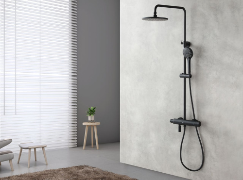 40 881 руб. Душевая стойка Lemark Bronx LM3772BL c термостатом, черная фото 7 Душевая стойка Lemark Bronx LM3772BL c термостатом, черная фото 7