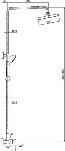 Душевая стойка Bravat Opal F6125183CP-A1-RUS фото 3