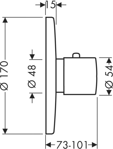Термостат Axor Uno 38375000 для душа фото 2