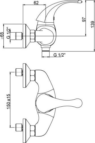 Смеситель Paini Fiori F2CR511LMKM для душа фото 2