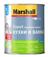 Краска для кухни и ванной латексная Marshall матовая база BW 0,9 л.