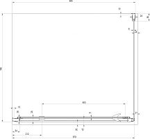 Душевой уголок Ravak PDOP1 90х80, Transparent, профиль черный