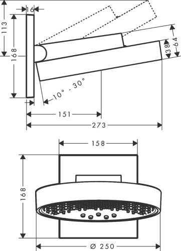 Душевой комплект Hansgrohe Rainfinity 15382700 + 26232700 + Душевой гарнитур фото 8