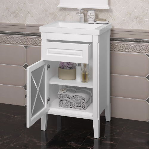Мебель для ванной Opadiris Палермо 50 L белая матовая фото 3