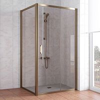 Душевой уголок Vegas Glass ZP+ZPV 100*100 05 05 профиль бронза, стекло бронза