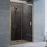 Душевая дверь в нишу Vegas Glass ZP 120 05 05 профиль бронза, стекло бронза