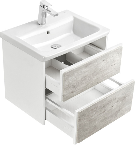 Мебель для ванной Roca Ronda 60 белая, бетон фото 6
