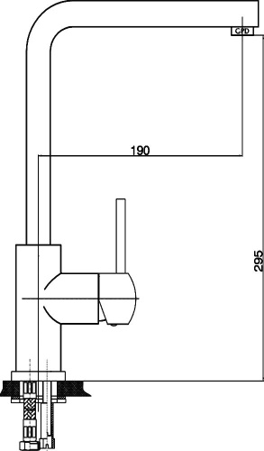 Смеситель GPD Fonte MTE15 для кухонной мойки фото 4