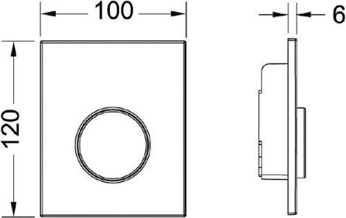 Кнопка смыва TECE Loop Urinal 9242627 белая, кнопка хром фото 2