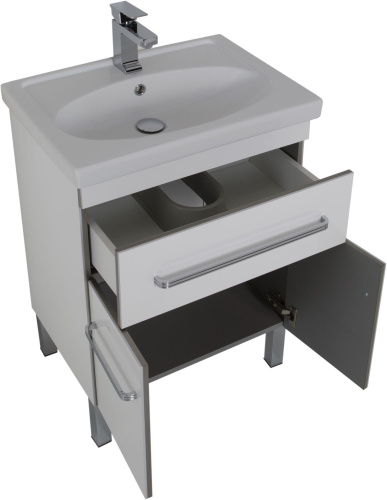 Мебель для ванной Aquanet Сиена 60 белая, 1 ящик, 2 двери фото 11 Мебель для ванной Aquanet Сиена 60 белая, 1 ящик, 2 двери фото 11