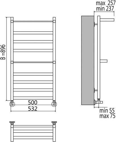 26 750 руб. Полотенцесушитель водяной Terminus Хендрикс плюс П9 500*896 фото 4 Полотенцесушитель водяной Terminus Хендрикс плюс П9 500*896 фото 4