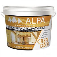 Штукатурка декоративная Alpa Crepi Deco фракция "короед" белая