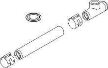 Комплект дымохода Protherm для подключения системы 80/125 мм к дымоходу