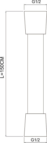 Душевой шланг Aquanet AF000-05C хром фото 2