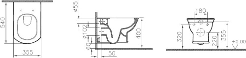 Комплект Унитаз подвесной VitrA Valarte 7805B003-0075 с крышкой + Система инсталляции AM102/1120 + Кнопка смыва AlcaPlast THIN + Шумоизоляционная панель