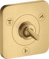 Переключатель потоков Axor Citterio E Trio/Quattro 36772250 на три потребителя, шлифованное золото