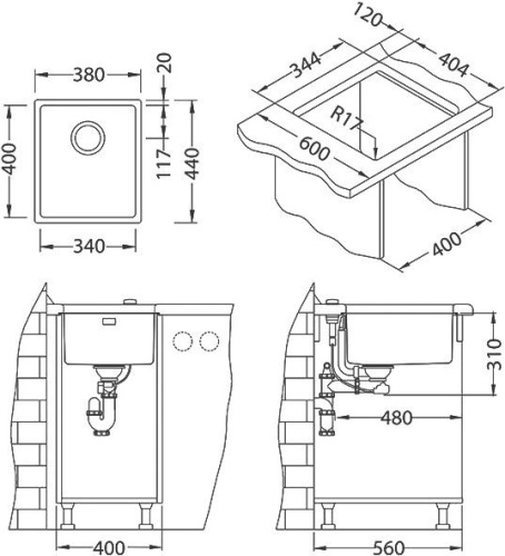 Мойка кухонная Alveus Kombino 20 фото 3