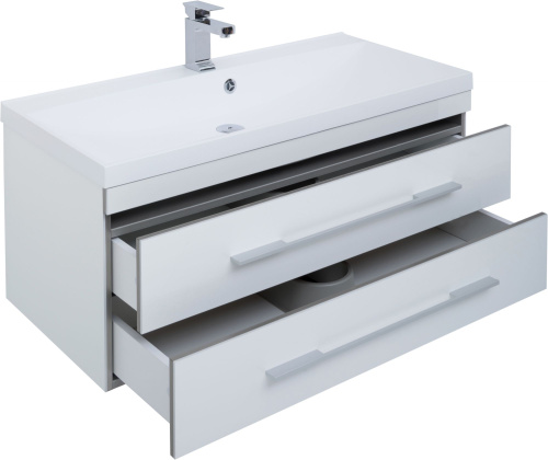 Мебель для ванной Aquanet Верона 100 подвесная белая фото 10