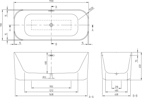 Акриловая ванна Villeroy & Boch Finion UBQ177FIN7N100V401 170x70, alpin фото 6