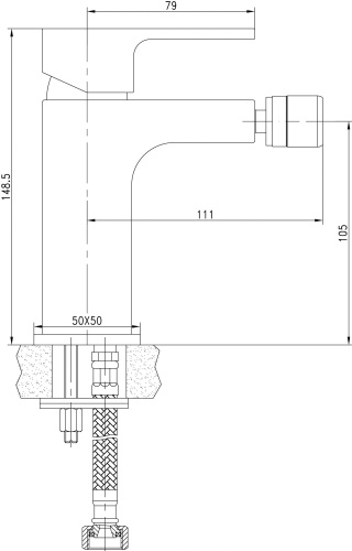 Смеситель Aquanet Cubic SD90444-2 для биде фото 4