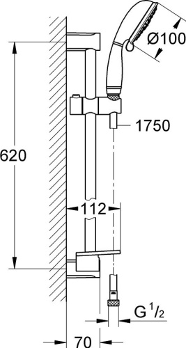 Душевой гарнитур Grohe New Tempesta Rustic 26086001 фото 2