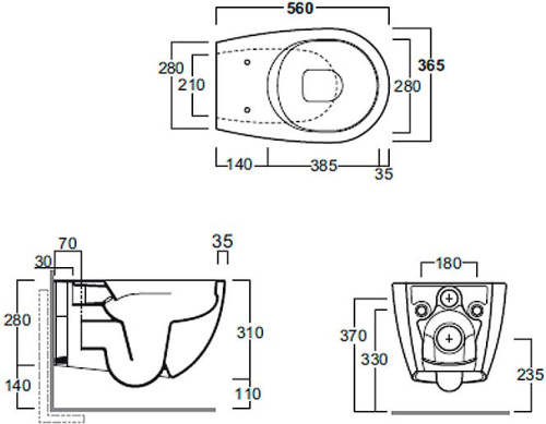 61 100 руб. Унитаз подвесной Simas Vignoni VI18bi безободковый фото 6 Унитаз подвесной Simas Vignoni VI18bi безободковый фото 6