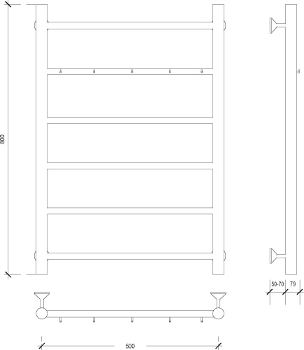 19 480 руб. Полотенцесушитель водяной Secado Триада 1 К 80x50, хром фото 6 Полотенцесушитель водяной Secado Триада 1 К 80x50, хром фото 6