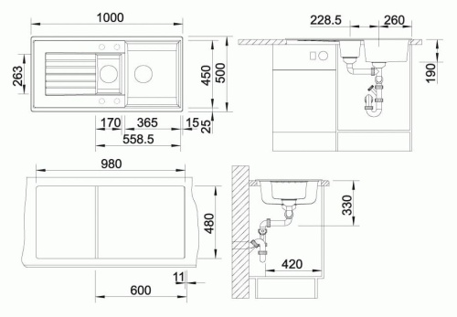 Мойка кухонная Blanco Zia 6S 514743 жасмин фото 6