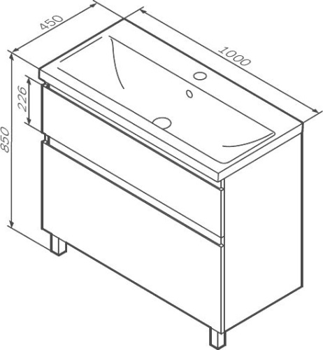 Мебель для ванной AM.PM X-Joy 100, напольная, белый глянец фото 5