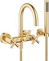 Смеситель Dorn Bracht Tara 25133892-28 для ванны с душем, сатинированная латунь