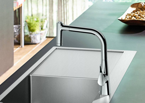 Смеситель Hansgrohe Metris M71 73800000 для кухонной мойки, хром фото 2