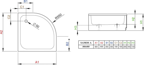 Поддон для душа Radaway Samos A900 фото 3