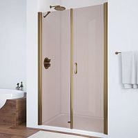 Душевая дверь в нишу Vegas Glass EP-F-2 115 05 05 R профиль бронза, стекло бронза