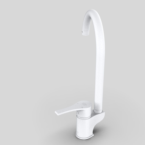 Смеситель GPD Atros MTE65-BG для кухонной мойки, белый фото 7