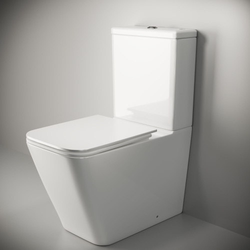 Унитаз-компакт Ceramica Nova Cubic CN1803 с микролифтом, безободковый фото 2