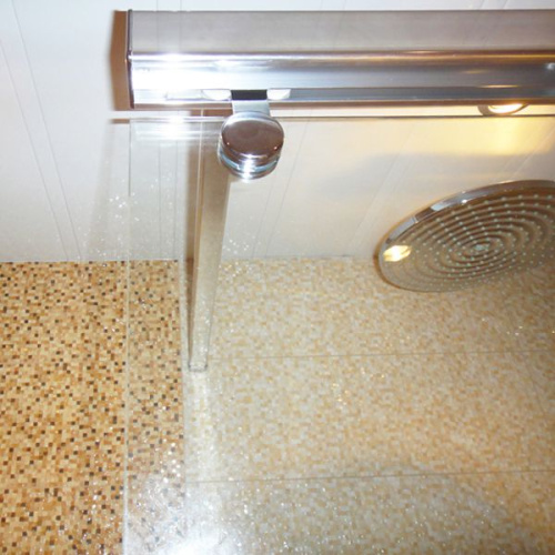 Шторка на ванну GuteWetter Slide Pearl GV-862 правая 110 см стекло бесцветное, профиль хром фото 6