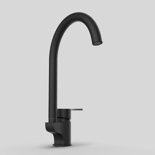 Смеситель GPD Atros MTE65-SG для кухонной мойки, черный фото 6