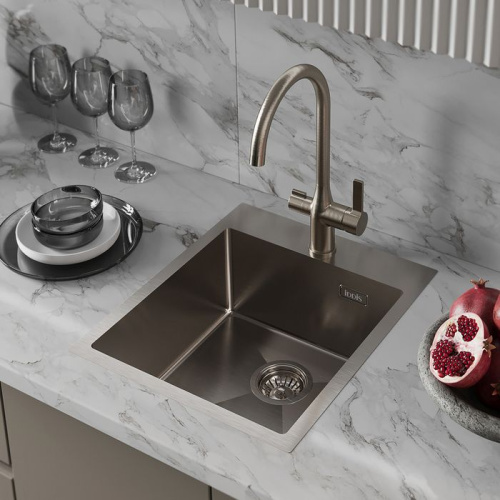 Мойка кухонная IDDIS Haze HAZ43S0i77 сатин фото 2