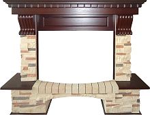 Портал Royal Flame Pierre Luxe сланец/темный дуб под очаг Dioramic 28 LED FX / Jupiter FX