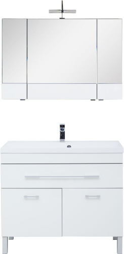 Мебель для ванной Aquanet Верона 100 белая, 1 ящик, 2 двери фото 7