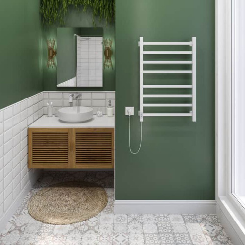 Полотенцесушитель электрический Ника Step-1 80/40 белый матовый, L фото 2