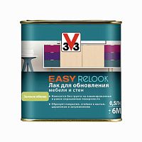 Лак V33 EASY RELOOK для обновления мебели и стен, полуматовый, ЗЕЛЕНОЕ ЯБЛОКО