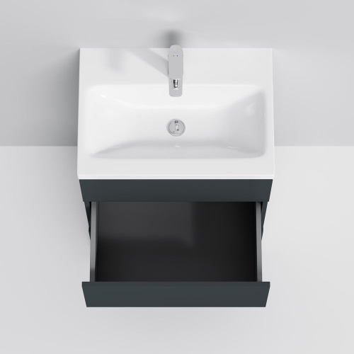 Мебель для ванной AM.PM Gem S 60 графит матовый, напольная, с 3 ящиками фото 9