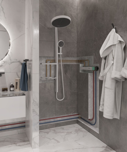 Термостат Hansgrohe RainSelect 15380700 для душа, белый матовый фото 6