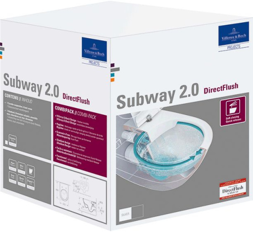 Унитаз подвесной Villeroy & Boch Subway 2.0 5614R201 alpin фото 9