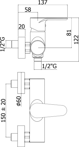 Смеситель Paffoni Green GR168CR для душа фото 2