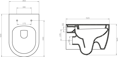 Комплект Унитаз подвесной BelBagno Marino BB105CHR с крышкой + Система инсталляции AlcaPlast Jadromodul AM102/1120 + Кнопка смыва AlcaPlast ALCA M70 белая + Шумоизоляционная панель фото 9