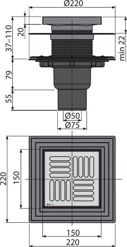 Душевой трап AlcaPlast APV4444 фото 3