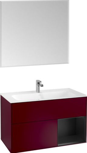 Мебель для ванной Villeroy & Boch Finion G040PDHB 100 с подсветкой и освещением стены фото 4